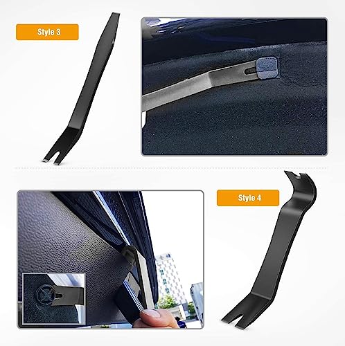 GOOACC 5 PCS Nylon Auto Trim Removal Tool Kit No-Scratch - color: Black, size: 5Pcs