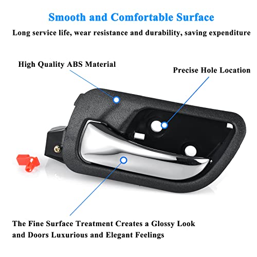 79542 Interior Door Handle Front Driver Side Replacements for 2003 2004 2005 2006 2007 Honda Accord,Black, Replace# 72160SDAA02ZC, 72160SDAA02ZA