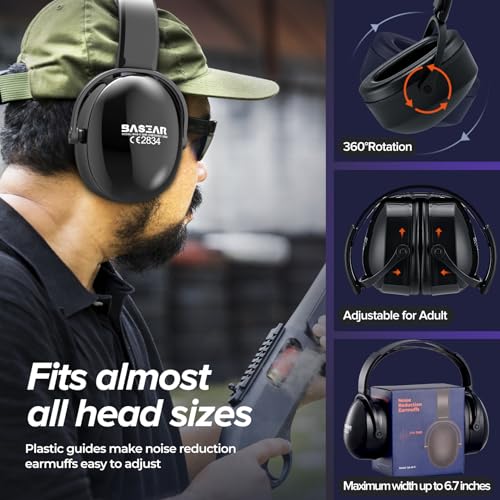 Ear Protection Headphones for Adults Kids, NoiseCancelling Headphones for Autism, Adjustable NoiseCancelling Ear Muffs, Earmuffs Hearing Protection, Effective Noise-Reducing Ear Muffs
