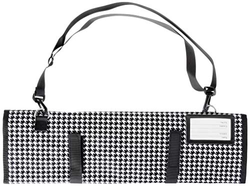 Mercer Culinary 7-Pocket Knife Roll Storage Bag, Houndstooth - style: 7-pocket Knife Roll Storage Bag, Houndstooth