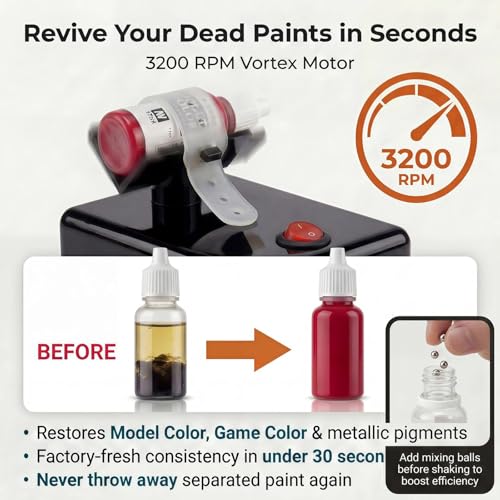 Paint Shaker Vortex Mixer for Model Paints & Nail Polish - color: Black