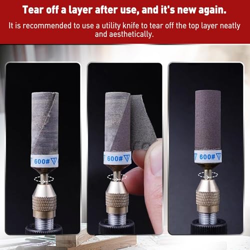 10PCS 2500 Grit Sanding Drums for Rotary Dremel Tool - size: 2500 Grit
