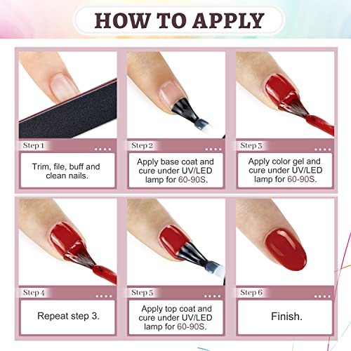 JODSONE 36 PCS Gel Nail Polish Set-32 Colors Gel Polish Kit Base Coat Glossy Matte and Glitter Top Coat Nail Polish Set Green Blue Red Pink Collection Gifts for Women - color: B02