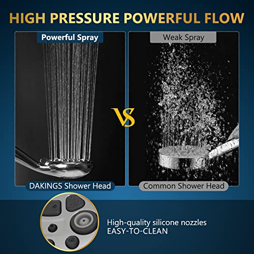 6 Spray Modes High Pressure Handheld Showerhead Set Upgraded - color: ‎Premium Chrome