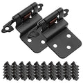 50 Pack (25 Pairs) 3/8" Inset Self Closing Cabinet Hinge Matte Black - color: Matte Black, size: 50 Pack (25 Pairs)