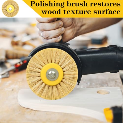 Shinboc 4.7x4 Inch Surface Conditioning Tool, Sisal Abrasive Drawing Wheel - style: Sisal Abrasive