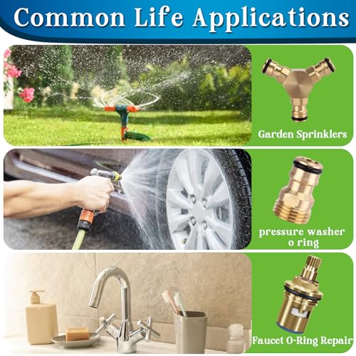 ZDBB 1075 Pcs 3-in-1 Spigot Repair Washers & Hose Gasket & Faucet O-Rings Kit 37 Size Plumbing Rubber Washers Assortment Set for Kitchen Faucet Outdoor Hose Bib Water Spigot Seal Repair - size: 1075 PCS
