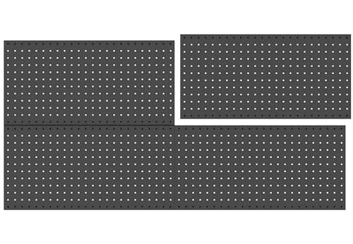 WALMANN 4 PCS 12x24 in Pegboard Panels, 24x48 in Wall Tools Pegboard - color: Black 12"*24", size: 24"*48"
