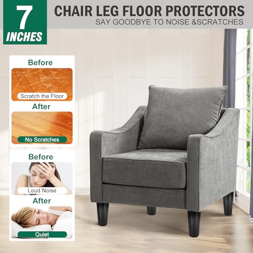 FoDau770 Rubber Wood Legs 7", Straight Taper, 5/16"-18 Thread, Black, 4pcs | Wood Couch legs - Mid Century Sofa Legs - Furniture legs Replacement for Cabinet Dresser Chair Ottoman - color: Black, size: 7 Inch - Straight (90°)