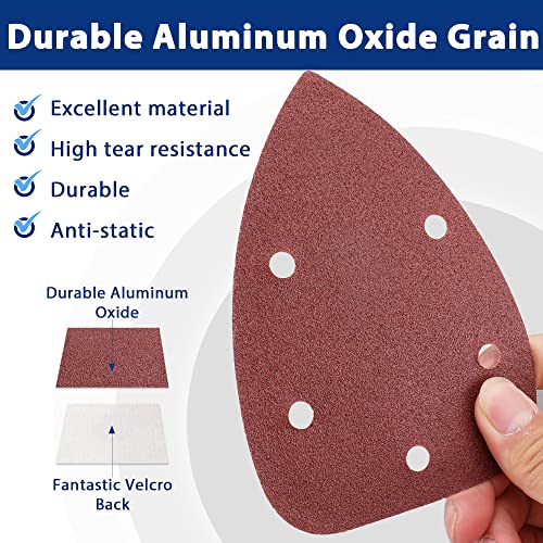 WORKPRO Mouse Sander Pads, 5-Hole Detail Sandpaper, 150 Pack - style: Mouse Sander Pads