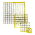 Quilting Rulers Sewing Ruler,Acrylic Quilting Ruler Templates,Precision Cutting Tools for Patchwork Fabric,Sewing Supplies Yellow(2.5"X2.5",4.5"X4.5",6.5"X6.5",10.5"X10.5") - color: Yellow