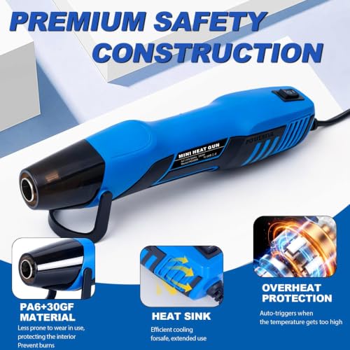 350W Mini Heat Gun Kit, 300PCS 10-26 AWG Waterproof Solder Seal Wire Connectors & 3:1 Shrink Tube Kit, Portable Hot Air Gun with 2-Temp Max 752°F (400°C) for Automotive, Marine, Wiring Repair - size: 300pcs (with heat gun)