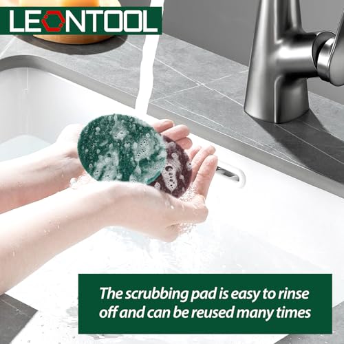 4 Inch Drill Powered Brush Tile Scrubber Scouring Pad Cleaning Kit