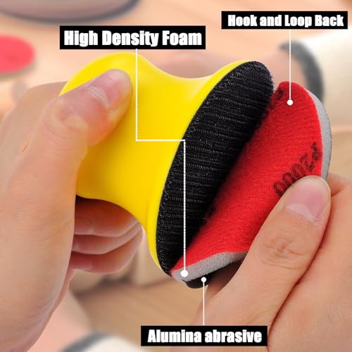 MAXMAN 20Pcs Sanding Sponge Set, 3" Foam Sanding Pads, 320Grit for Wood - style: 320 Grit