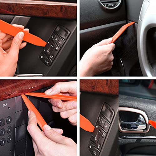 7 Pieces Staple Remover Tools Set for Upholstery, Construction and Auto Car, Professional Tack and Nail Puller Kit for Efficiently and Easily Remove All Kinds of Staples,Tacks and Nails (Blue) - color: Blue