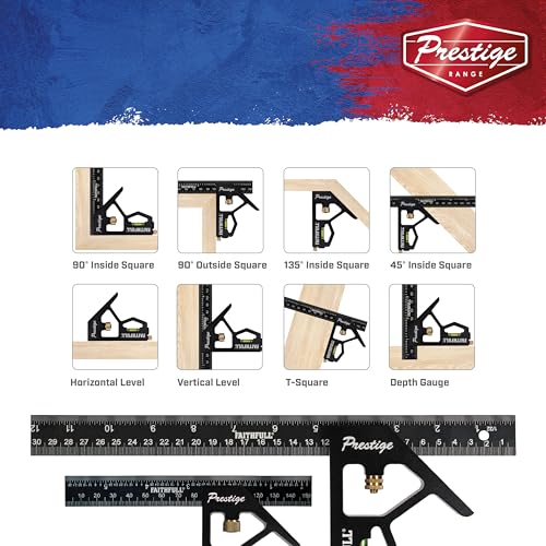 Prestige Combination Square Twin Pack 150mm (6in) & 300mm (12in)