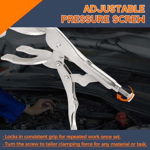 10"(225mm) Locking Pliers Set, 2 Pack Heavy Duty Welding Clamps
