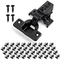 Mousike 40 Pack (20 Pair) Soft Close Cabinet Hinges, 1/2 Overlay Soft Close Hinges for Kitchen Cabinet, Stainless Steel, Built-in Damper, 100 Degree Opening Angle, 6 Way Adjustment - color: Black, size: 40 Pack
