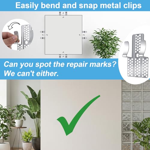10 Pack Drywall Repair Clips, 1/2 Inch Drywall Patch Clips, with 20 Screws