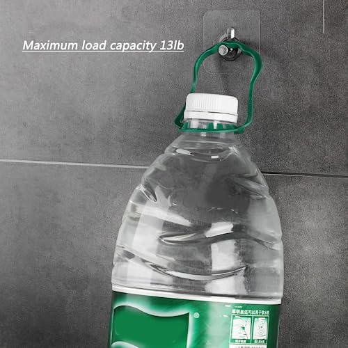 14 Pack Adhesive Wall Hooks, Wall Hangers Without Nails, No Damage Picture Hooks Waterproof and Rustproof to use Inside Kitchen, Bathroom, Home and Office（14mm） - size: 14 mm