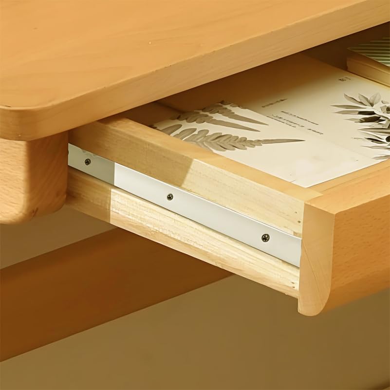 Lurrose Drawer Replacement Rails 2 Pack 13.77 in Drawer Slide Track Heavy Duty Slides with Smooth Operation Locking Mechanism for Wardrobes Dressers Keyboard Trays