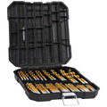 99 Pieces Titanium Twist Drill Bit Set, 135° Tip High Speed Steel, Size from 1/16" up to 3/8", Ideal Drilling in Wood/Cast Iron/Aluminum Alloy/Plastic/Fiberglass, with Hard Storage by HURRICANE - size: 99 Piece Twist Drill Bits Set 135°