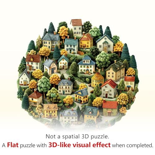 Wooden Puzzle for Adults-Beautiful Countryside Wood Jigsaw Puzzle-S-85 PCS - color: Beautiful Countryside, size: Small