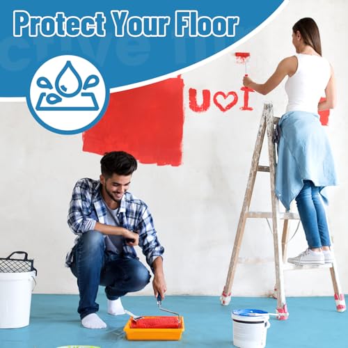 Temporary Floor Protection Film for Construction - 325 SQFT Coverage (39.4" x98.5ft), Heavy-Duty Surface Protector for Hardwood, Tile, Carpet, Countertops