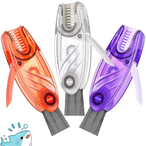 4 in 1 Cup Lid Cleaning Brush, Portable Water Bottle Brush, Multifunctional Cup Lid Cleaner Brush Set for Tight Spaces, Bottle Gaps, Tumblers, Travel Mug Caps(3 PCS) - color: White, Purple, Orange(3 Pcs)