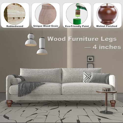 4 Inch Wood Furniture Legs Set of 4, Solid Rubberwood Replacement Legs for Sofa, Couch, Table, Bed, Bench - Wooden Feet (Patas para Mesa) - color: Walnut, size: 4 Inch