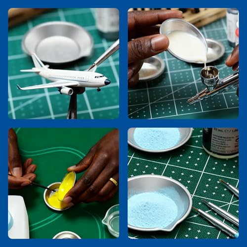 10 Pcs 30ml Airbrush Mixing Bottles for Pigment and Airbrush Art Creation | Graduated Empty Airbrush Bottles, with Palettes,Droppers,Mixing Sticks & Funnels, for Paint Mixing of Various Pigments