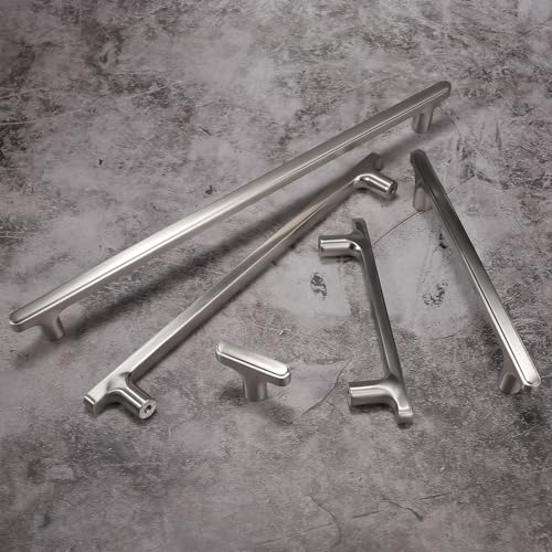 COTYKILEY 10 Pack 5 Inch(128mm) Brushed Satin Nickel Cabinet Handles Kitchen Cabinet Pulls Kitchen Cabinet Hardware - color: Brushed Satin Nickel, size: 5" Hole Center（128MM）