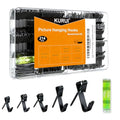 KURUI 214Pcs Picture Hanging Hooks, Renter Friendly Picture Hanging Kit with Heavy Duty Picture Hangers and Hardware Nails, for Frame, Painting, Art and Photo, on Drywall,Plaster, and Wood Wall - color: Black