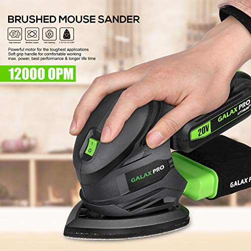 GALAX PRO 20V Cordless Detail Sander with 20 Pcs Sandpapers - style: Cordless Detail Sander