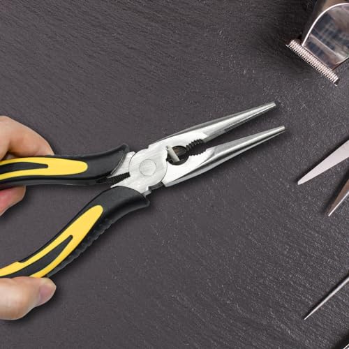 Long Needle Nose Pliers-6''&8'', with Wire Cutter, 2pcs - size: Two-6&8in