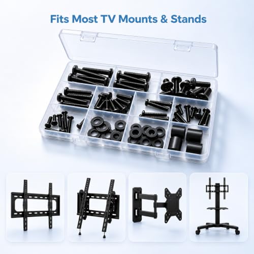 68pcs Universal TV Mounting Hardware Screw Kit with Box