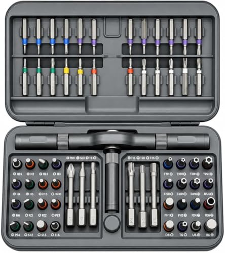 DYLIFE 66 in 1 Magnetic Ratcheting Screwdriver Set with Detachable Handle - size: 66 In 1
