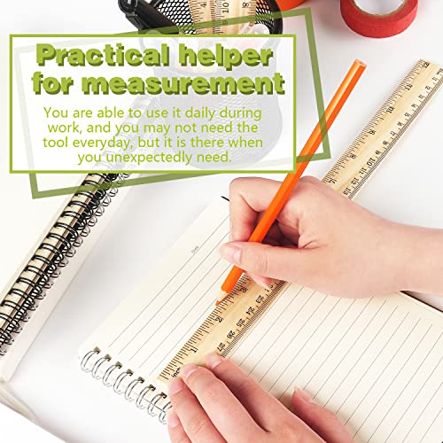 ZZTX 3 Pack Wooden Ruler 12 Inch（30 cm) - color: 3 Pack, 12 Inch