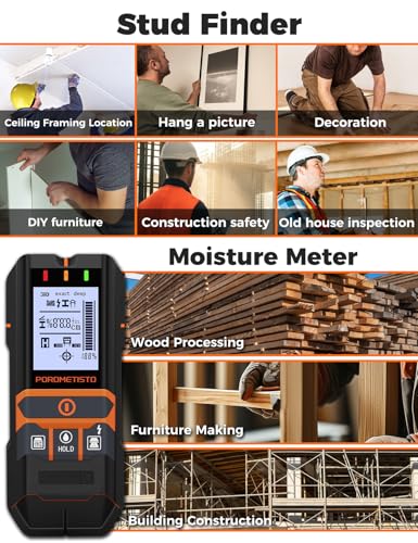 2 in 1 POROMETISTO Stud Finder and Moisture Meter