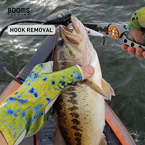 Booms Fishing X1 Aluminum Fishing Pliers Saltwater, Surf Fishing Tackle Kit, Fishing Multitool Hook Remover Braided Fishing Line Cutting and Split Ring with Coiled Lanyard and Sheath - color: Gun Metal