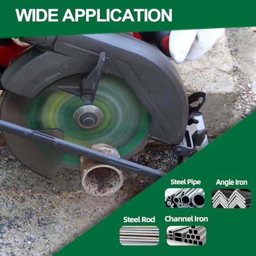 Metal Circular Saw Blade - 7-1/4" TCT Cutting Blade 48T Tungsten Carbide Tipped Blade Arbor 15.87mm for Steel, Iron, Nickel, Titanium, Ferrous Metals, Steel Pipe - size: 7-1/4"(184mm)