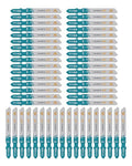 50pcs Jigsaw Blades T118A for Metal - Straight Cut, 21TPI T-Shank Jigsaw Blades - size: T118A