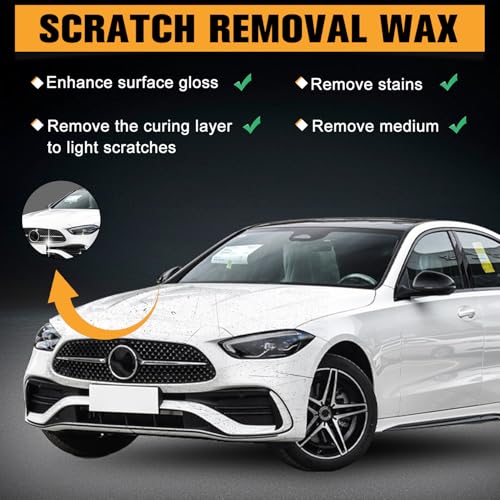 2 PCS Car Scratch Removal Wax, 2025 Upgraded Scratch Remover for Vehicles, Car Polishing Wax, CarScratch Remover Kit with Sponge, Scratch Remover for Vehicles Deep Scratches