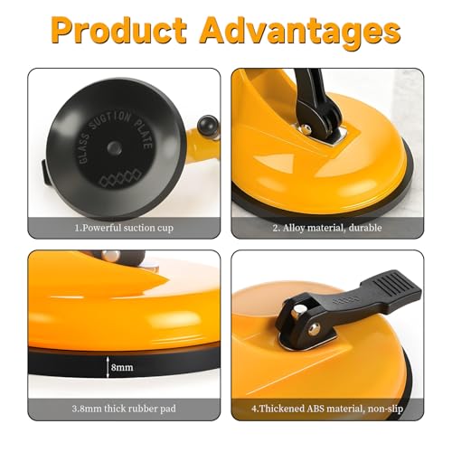 Floor Gap Fixer Tool - Adjustable Vacuum Suction Seam Countertop Leveling Alignment Clamp