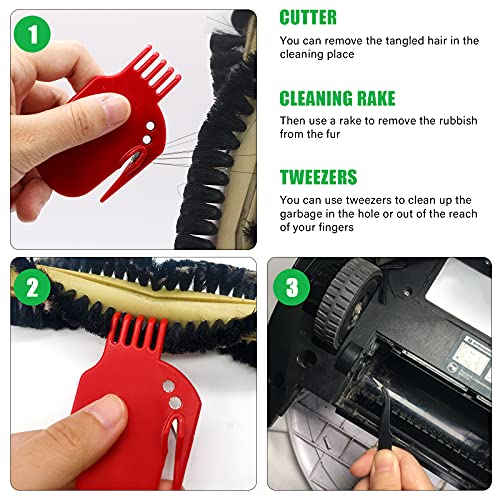 Robot Vacuum Cleaning Kit, Cleaning Tool with Brush, Cloth, Hair Cutter