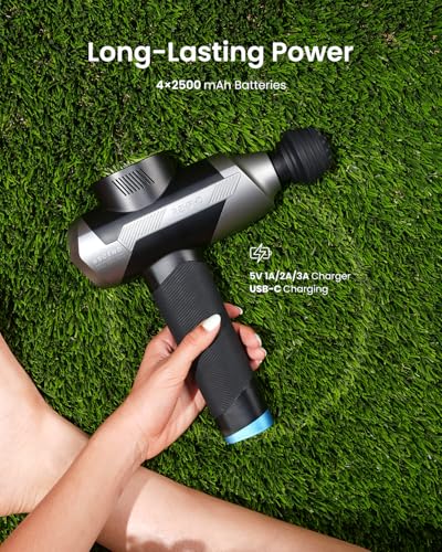 RENPHO Ascend Massage Gun, Adjustable 6-12mm Amplitude - color: Haze Black