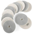 WORKEASE 4 Inch Diamond Polishing Pads Wet/Dry 12PCS, 100 Grit Diamond Sanding Pad, Granite Stone Concrete Marble Rock Countertop Quartz Polish Pad - size: 4 Inch 100 Grit