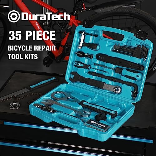DURATECH 35PC Bike Repair Tool Kit with Carry Storage Case - size: 35 PC