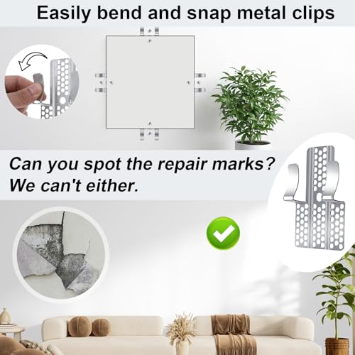 10 Pack 1/2 Inch Drywall Repair Clips, Wall Fastener Clips Stainless Steel