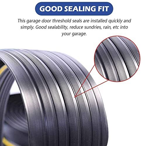 ToLanbbt 16.5Ft/5M Universal Garage Threshold Seal Strip with 300ml Black Sealants/Adhesives, Garage Door Bottom Weatherproof Strip Rubber DIY Weather Stripping Replacement (Black+Yellow) - color: Black+Yellow, size: 16.5 Ft (incl. 2 adhesives)